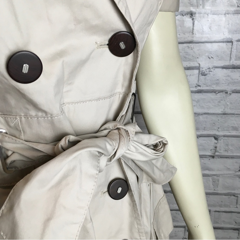 BNWT Zara Beige Trench Coat Shirt Dress - S / 8 - Picture 4 of 4